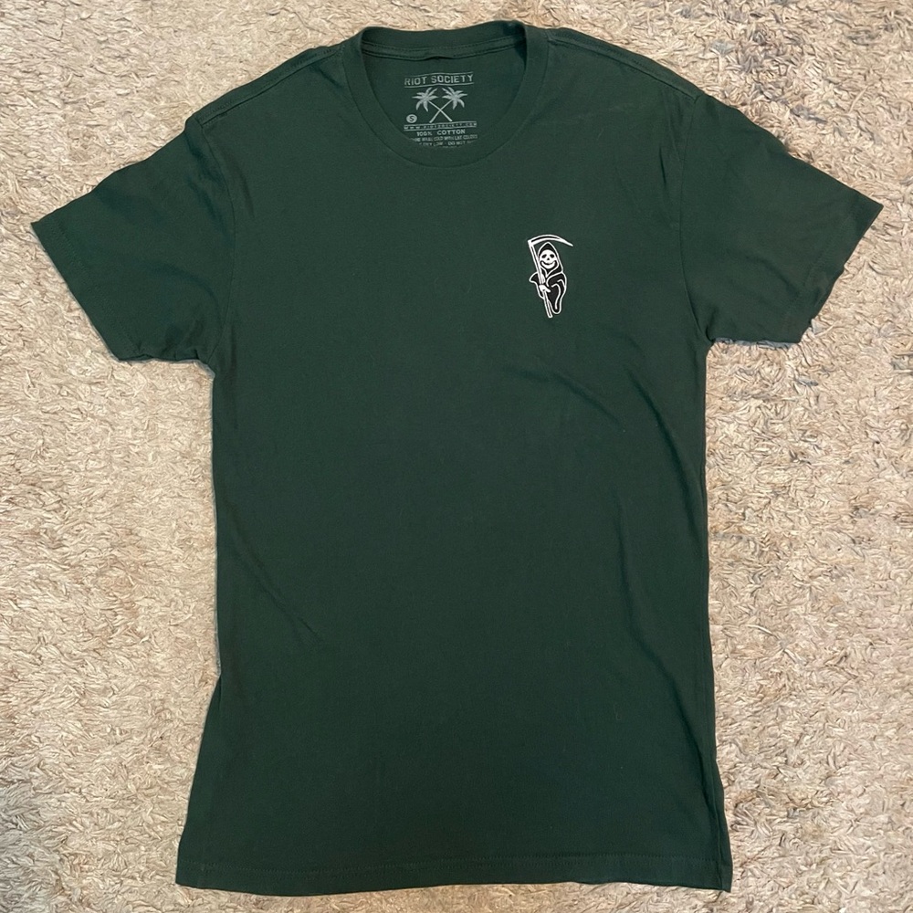Riot Society Grim Reaper Green Short Sleeve Tee